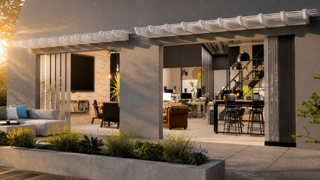 Eyebrow Pergola Accent accent kit installed on a home